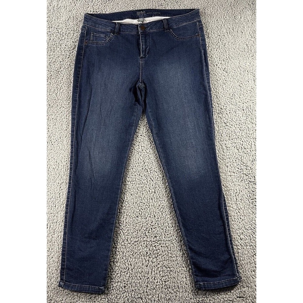 Women Skinny Straight Ankle Jeans 8 Mid Rise Minimalist Capsule Casual Dark Wash